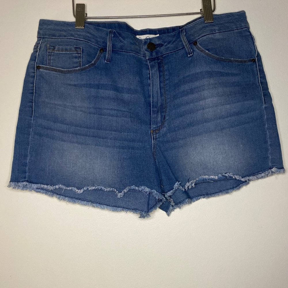 comfy slightly distressed shorts